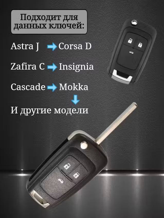 Чехол на ключ OPEL / CHEVROLET (чернильный)