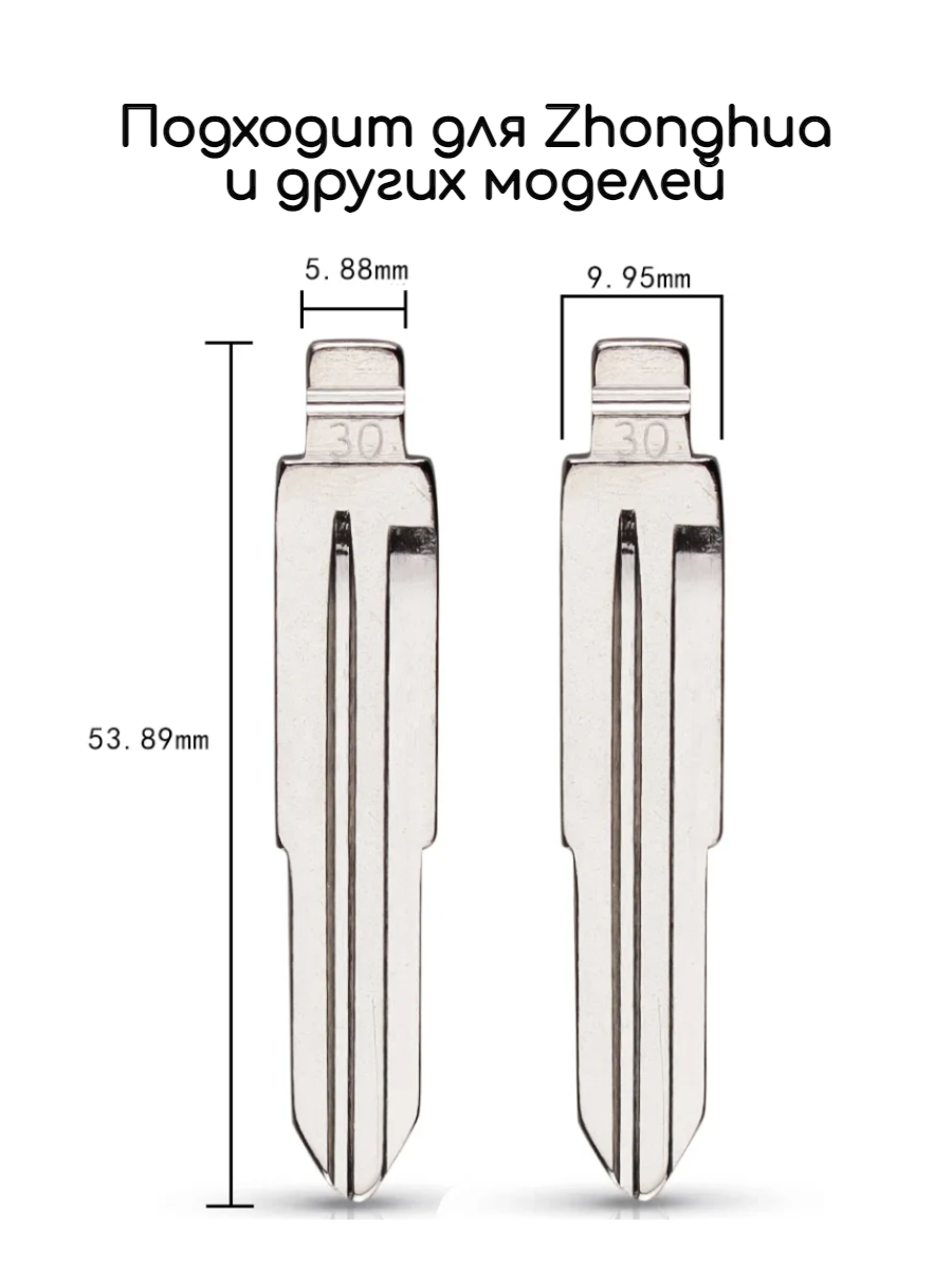 Набор лезвий из 5 штук VVDI KD (#30) для Zhonghua (серебристый)