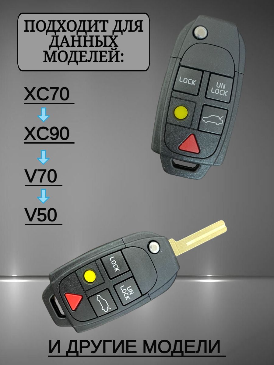 Чехол для ключа VOLVO черный