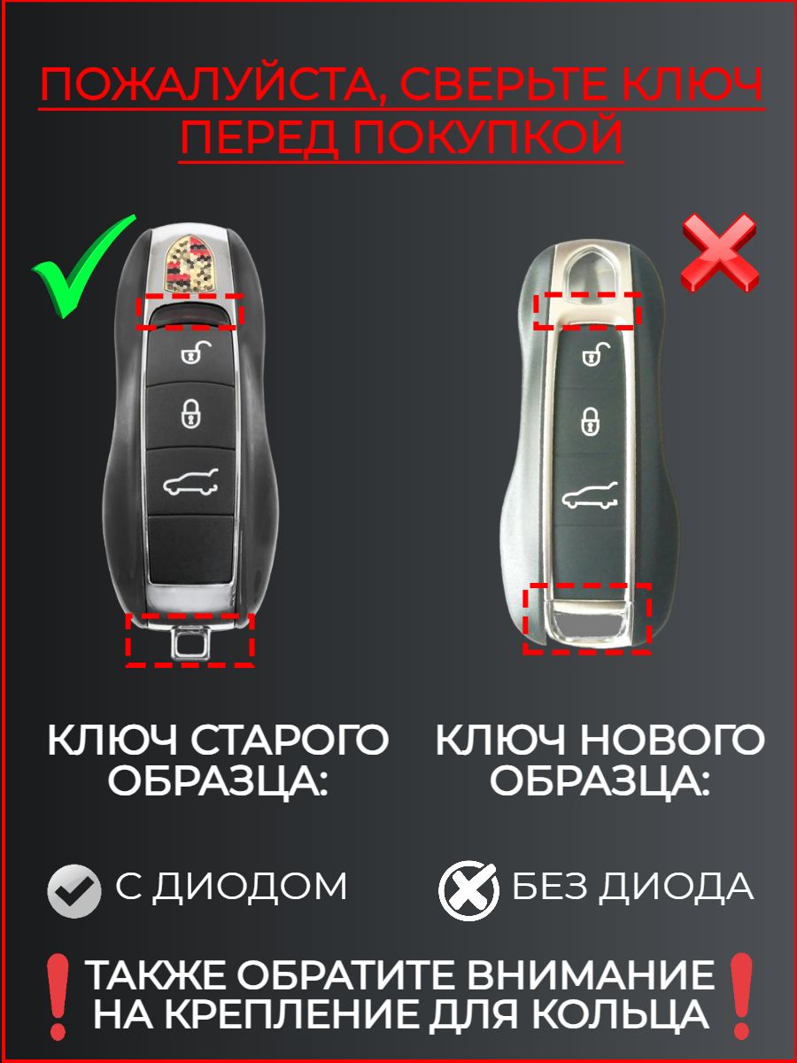 Чехол для смарт ключа PORSCHE / ПОРШЕ старой модели