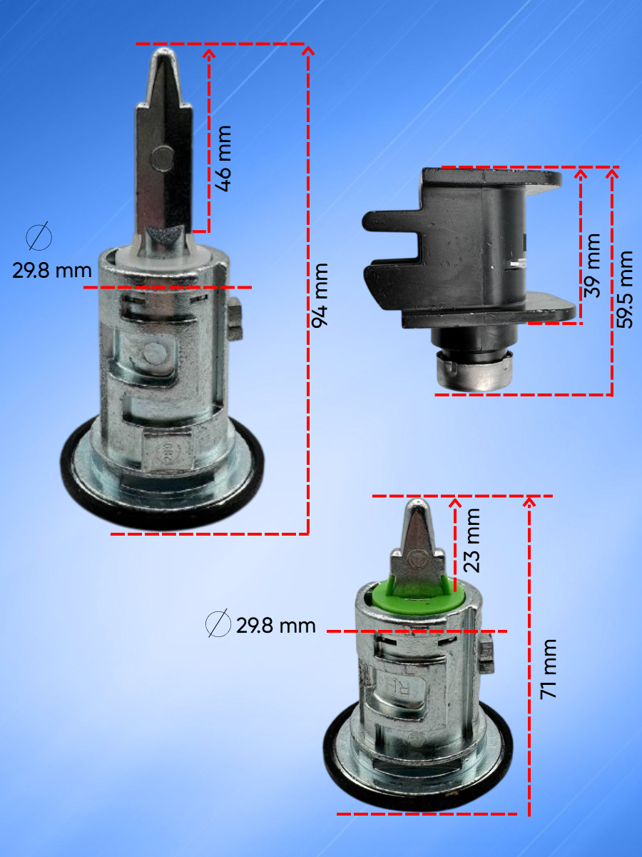 Комплект личинок замков для Ford Transit Connect 2002-2013