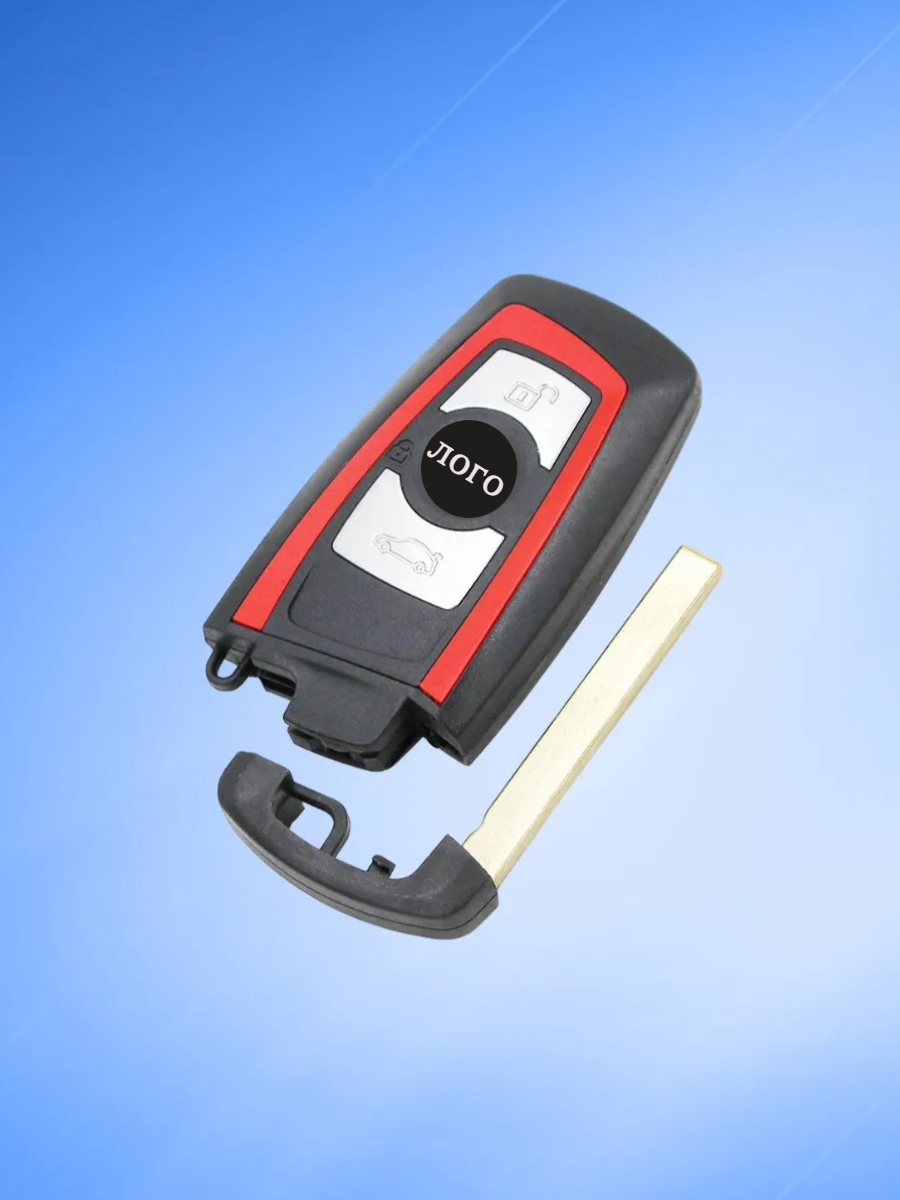 Корпус смарт ключа с 3 кнопками для BMW, красный