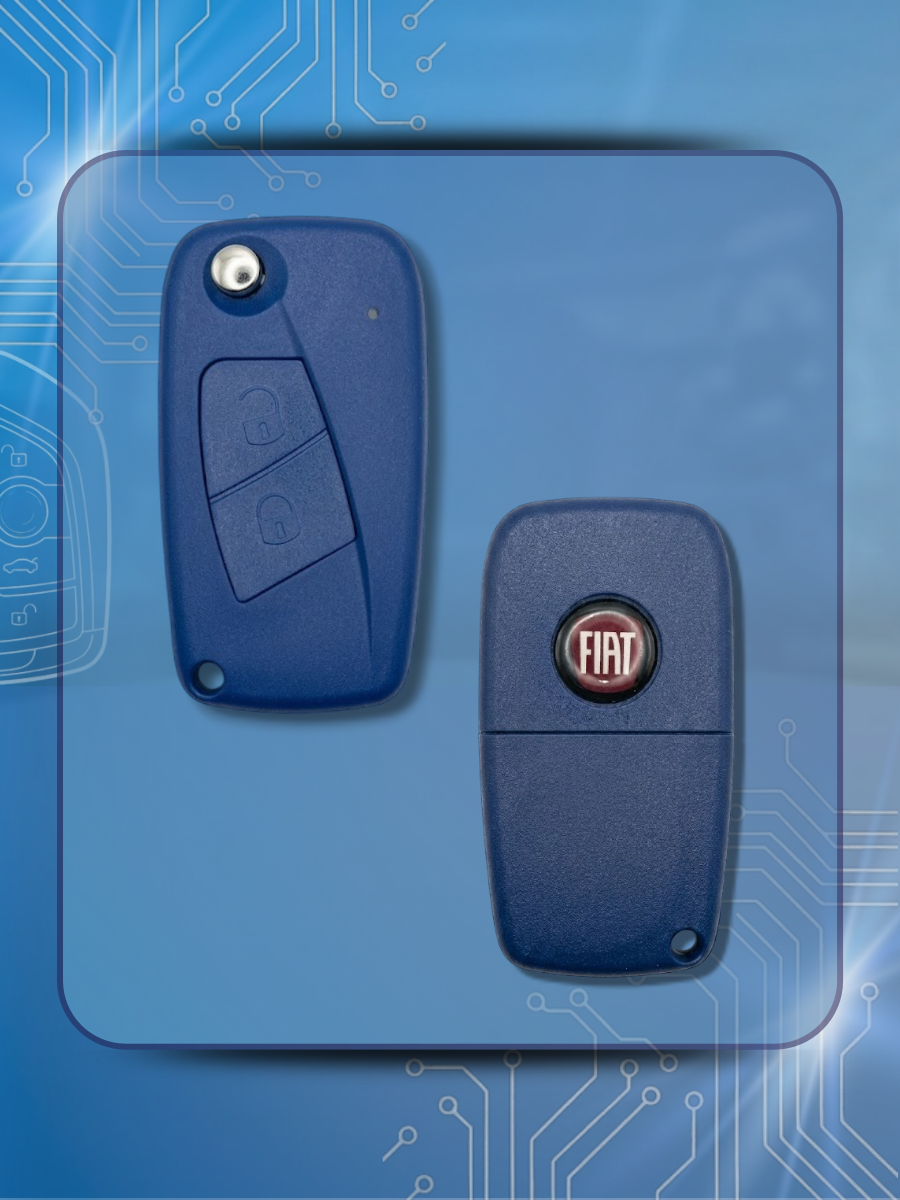 Корпус выкидного ключа с 2 кнопками лезвие SIP22 для Fiat, синий