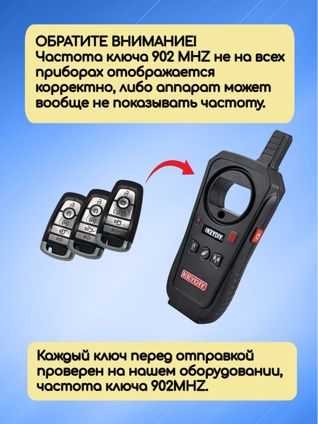 Смарт ключ зажигания для Ford с 2017+ с 5 кнопками c частотой 902 mhz и чипом ID49 с лезвием HU101 c системой Keyless Go