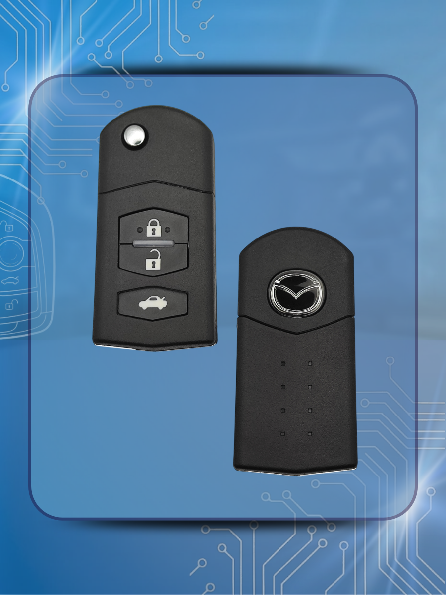 Корпус выкидного ключа с 3 кнопками для Mazda