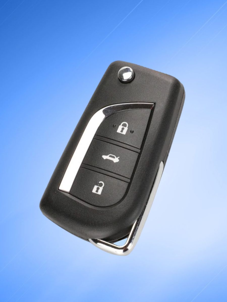 Корпус выкидного ключа с 3 кнопками лезвие VA2 для Toyota, батарейка CR1620