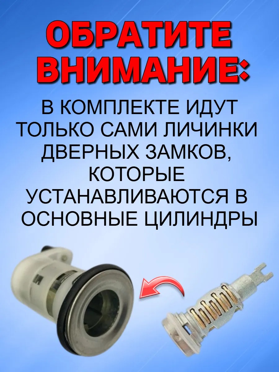 Комплект замков личинок для Fiat Doblo MK2