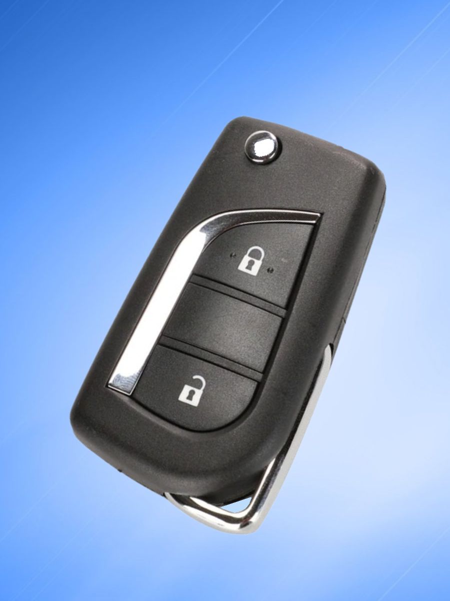 Корпус выкидного ключа с 2 кнопками лезвие TOY48 для Toyota, батарейка CR1620