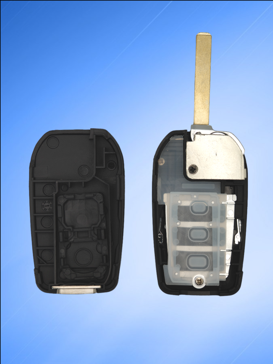 Корпус выкидного ключа с 3 кнопками для Тойота, батарейка CR1620