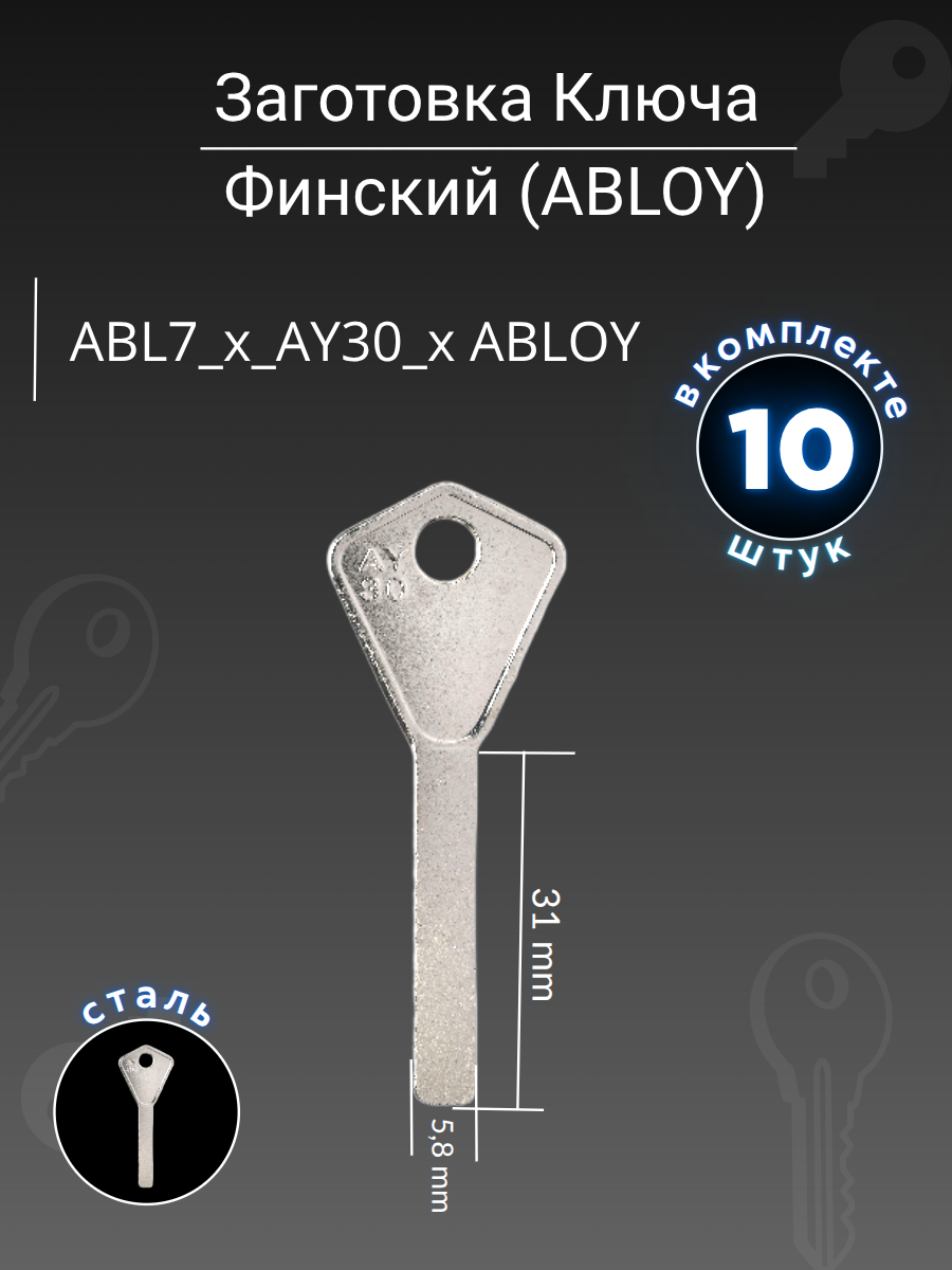 Финская заготовка ключа ABL7_x_AY30_x ABLOY