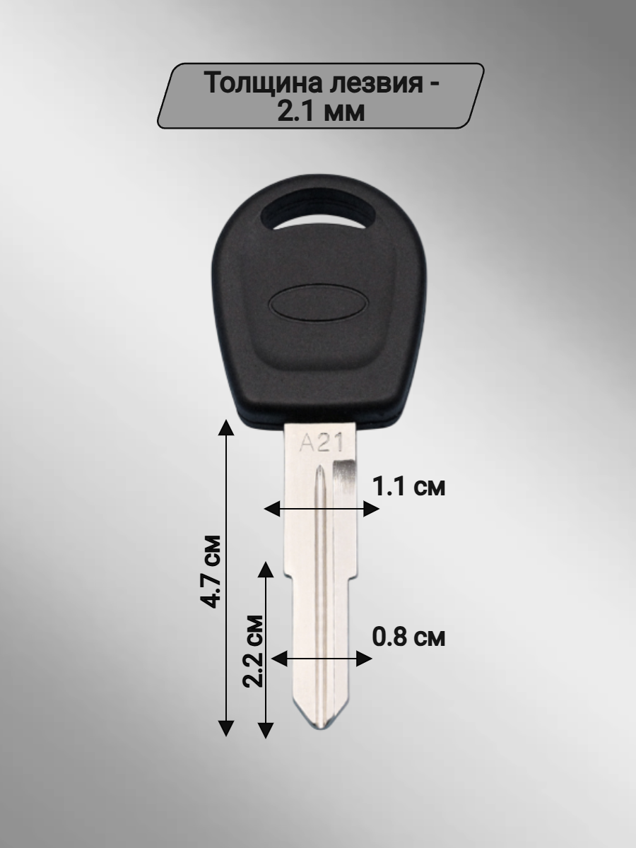 Заготовка с местом под чип для Chery A21 (5 шт.) 