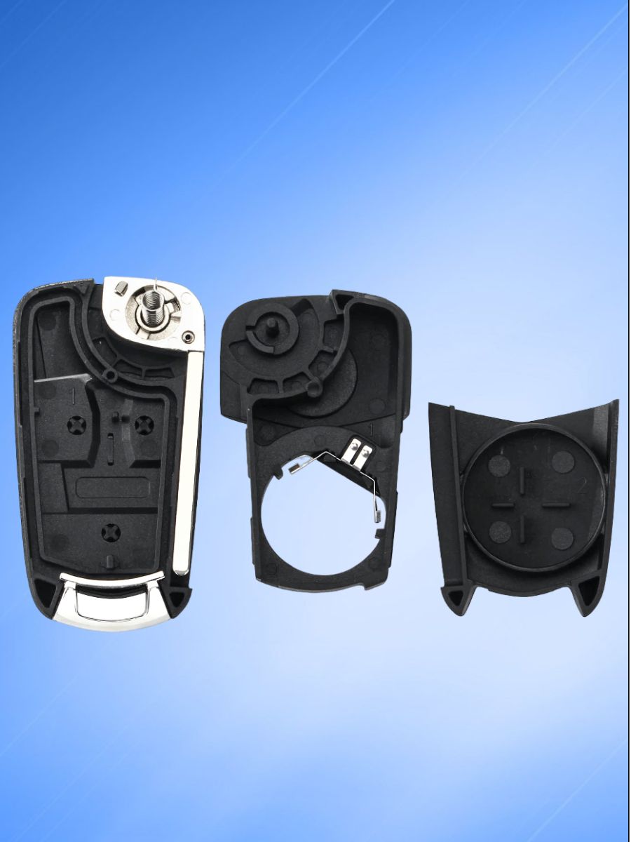 Корпус выкидного ключа с 2 кнопками для Opel, черный