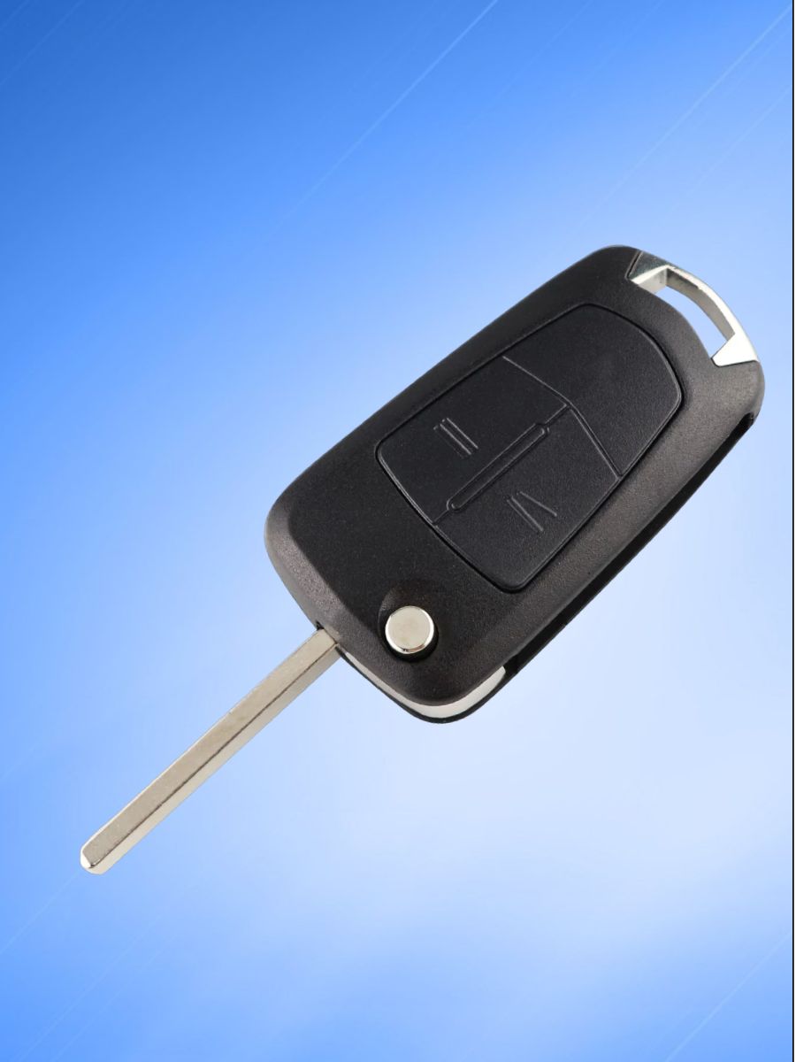 Корпус выкидного ключа с 2 кнопками для Opel, черный