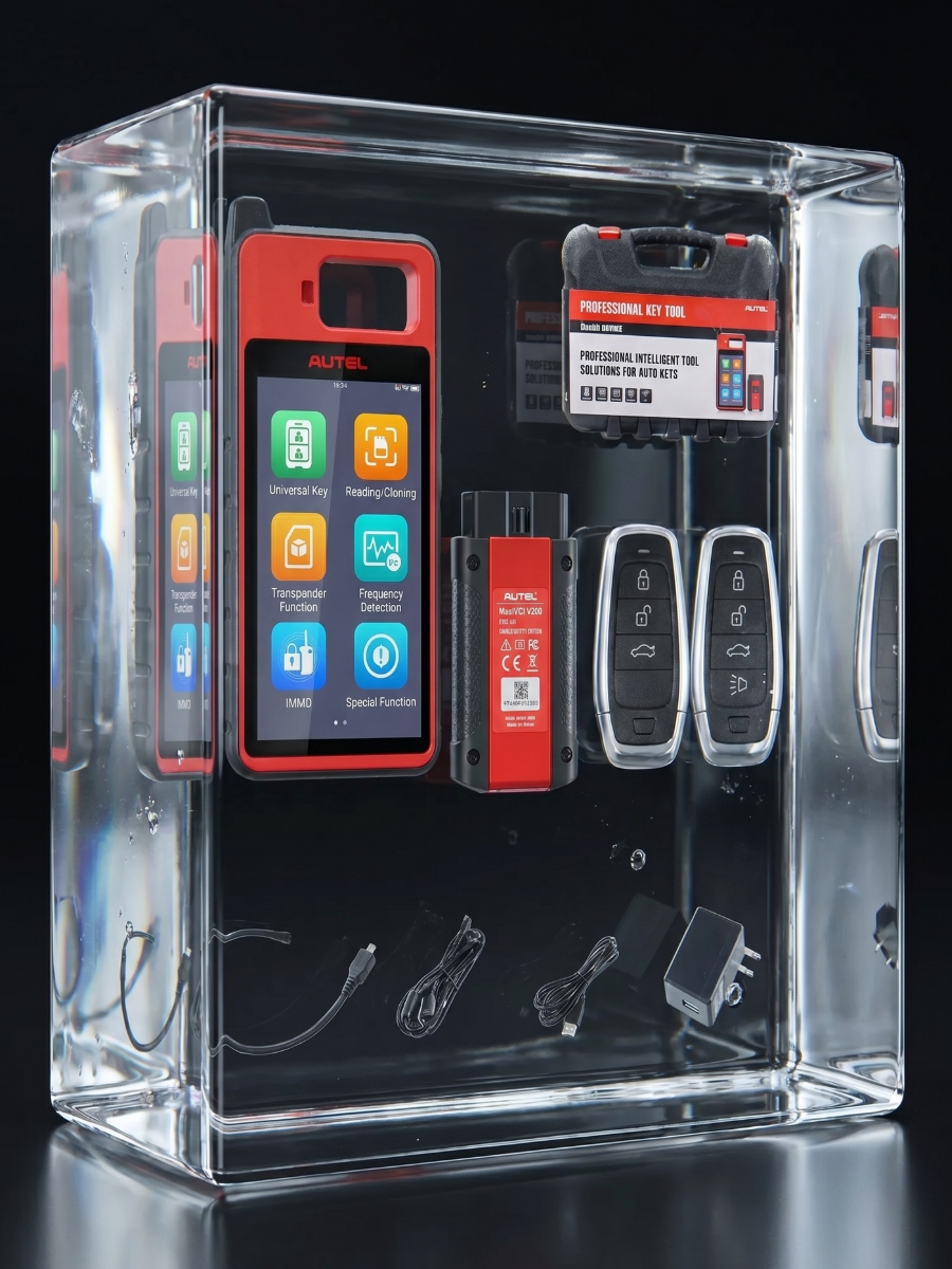 Универсальный программатор Autel KM100 на русском языке (красный)...