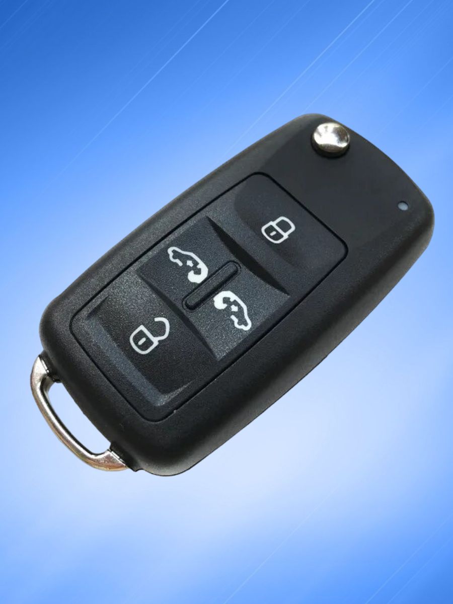 Выкидной ключ зажигания для VW с 4 кнопками с частотой 433 mhz и чипом  ID48