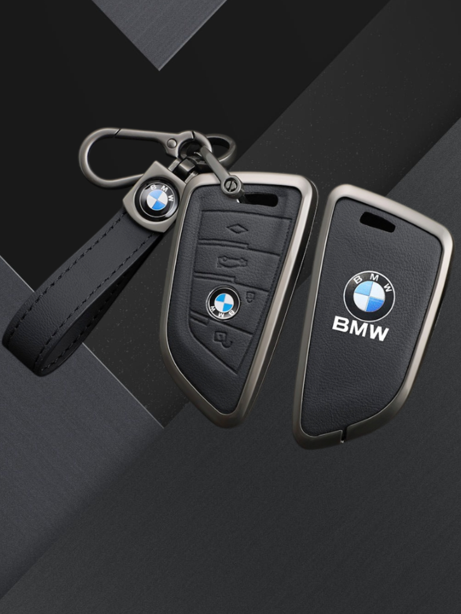 Чехол для ключа BMW смарт 4 кнопки (черный)