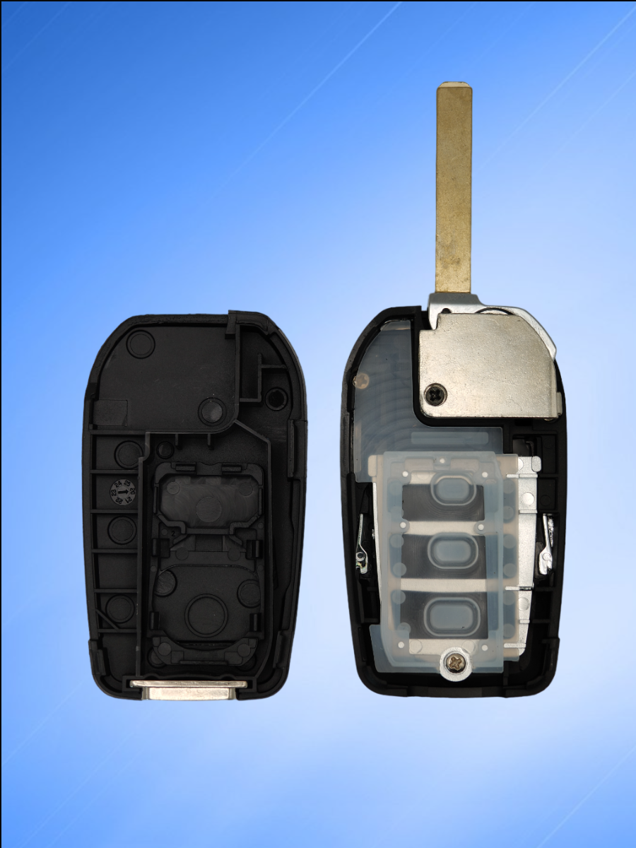 Корпус выкидного ключа с 3 кнопками для Тойота, батарейка CR2032