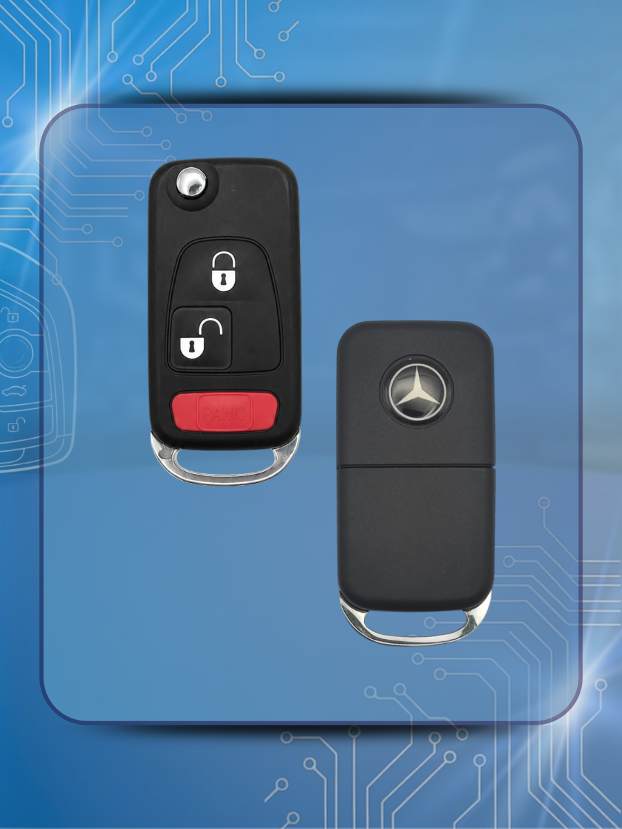 Корпус выкидного ключа с 2+1 кнопками HU39 для Mercedes Benz