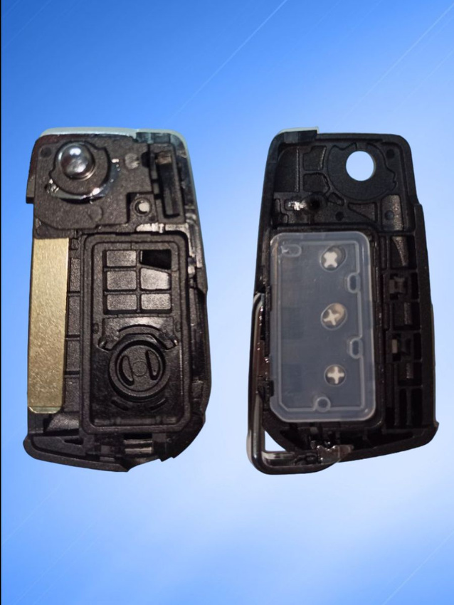 Корпус выкидного ключа с 2 кнопками лезвие VA2 для Toyota, батарейка CR1620