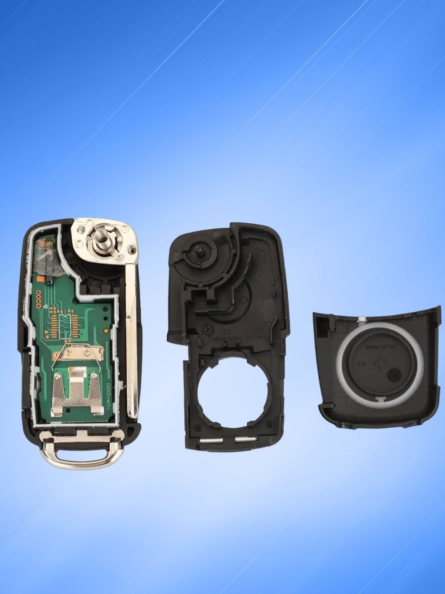 Выкидной ключ зажигания для VW с 4 кнопками +panic с частотой 433 mhz и чипом ID48