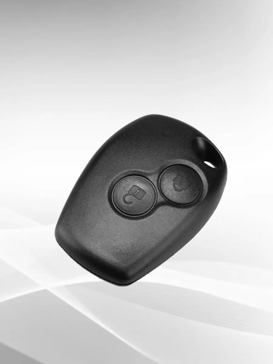 Простой ключ зажигания для Renault с 2 кнопками с частотой 433 mhz и чипом ID46 PCF7947 в комплекте 4 вида лезвий