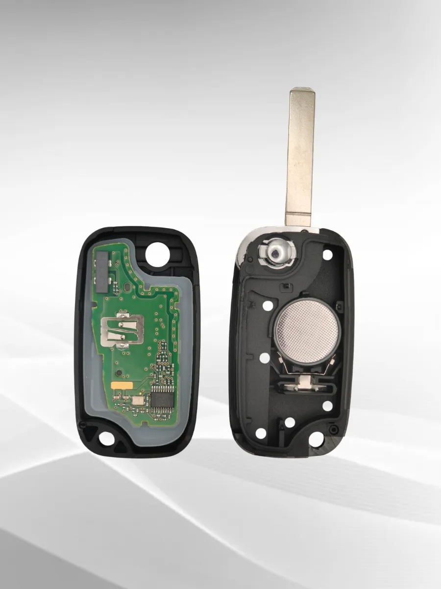 Выкидной ключ зажигания с оригинальной платой для Лада с частотой 433 mhz и чипом HITAG AES 7961M