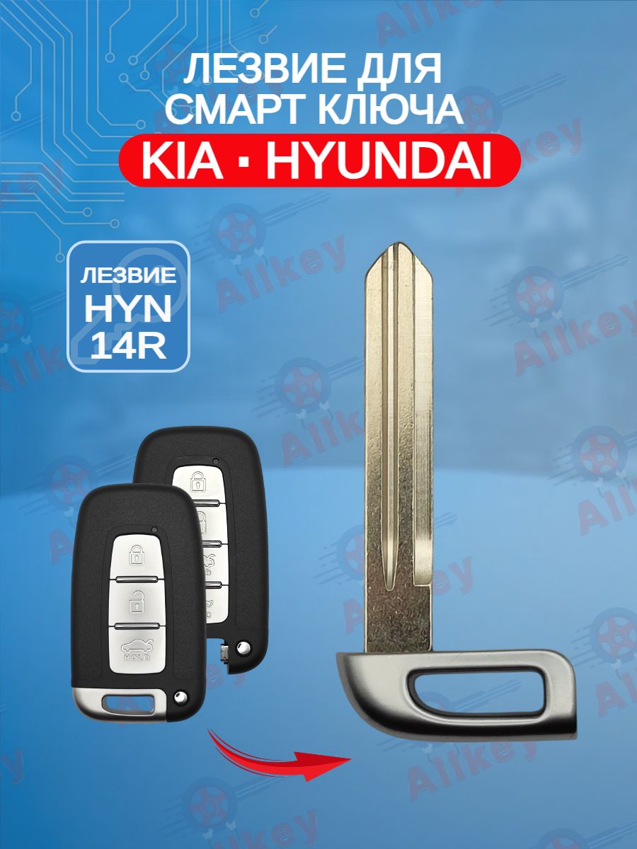 Лезвие для смарт ключа Kia/Hyundai, тип лезвия HYN14R
