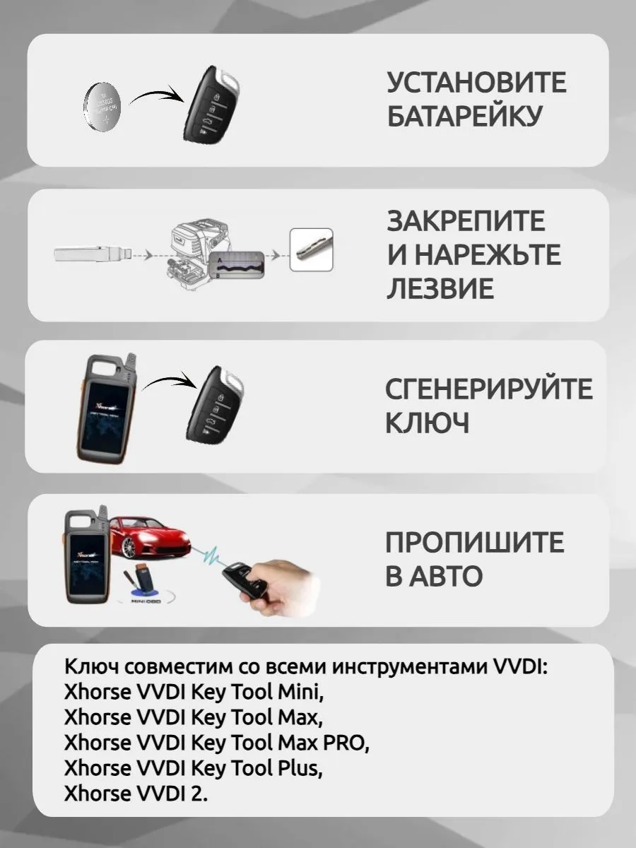 Ключ для программирования Xhorse VVDI XZPG00EN 