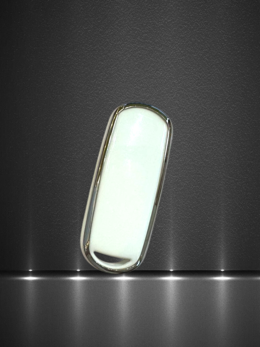 Чехол на ключ Mazda 2/3/CX-5 (мягкий белый)