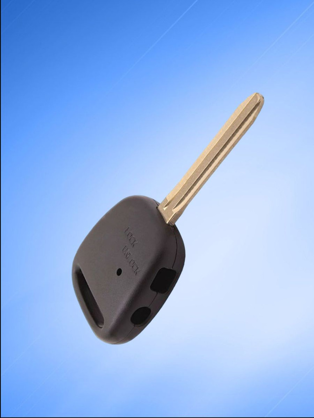 Корпус ключа с 2 кнопками сбоку лезвие TOY43 для TOYOTA с логотипом