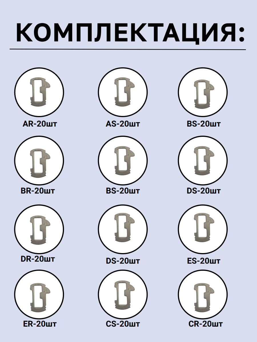 Автомобильные пины-секреты для замков Peugeot