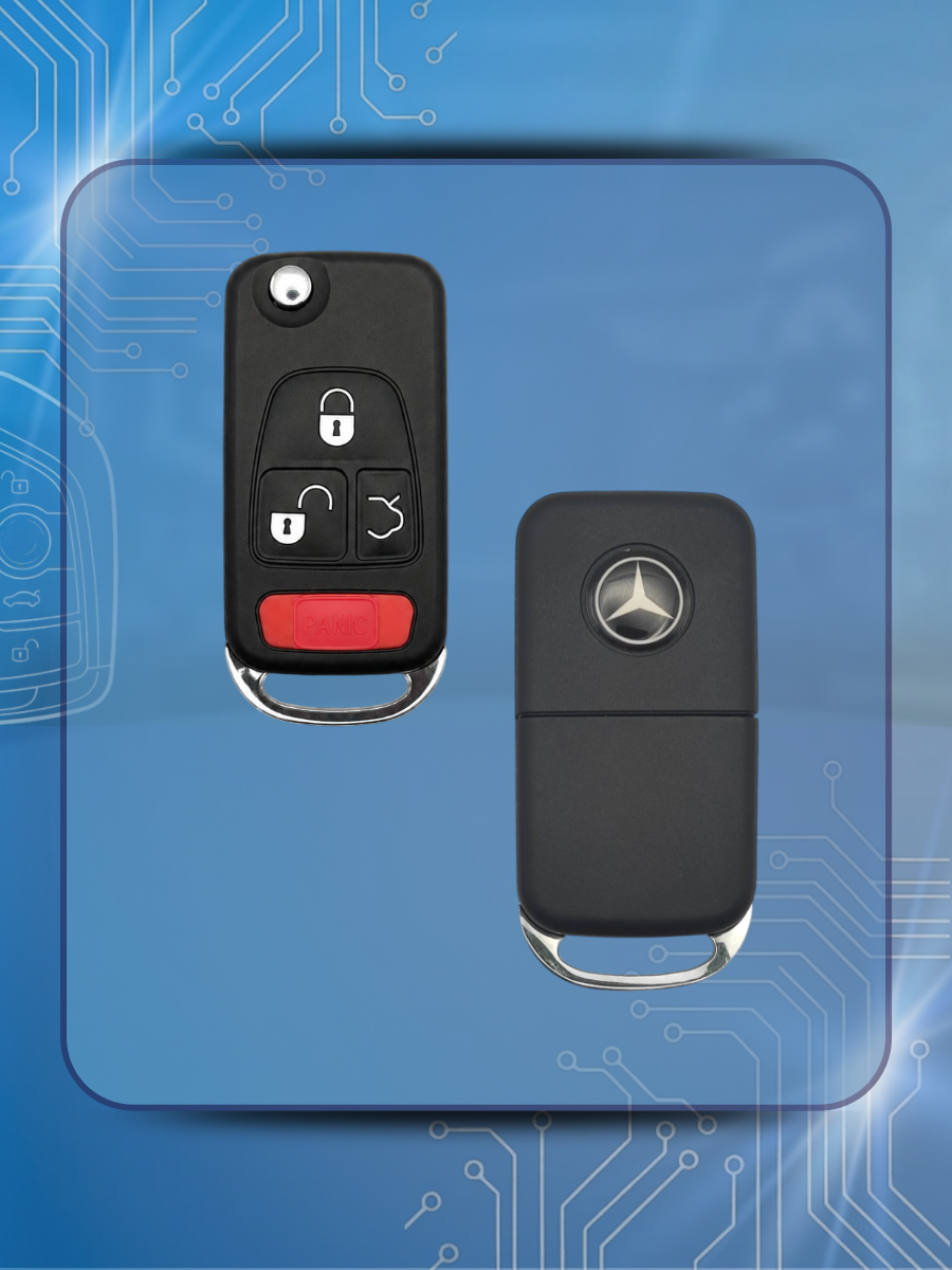 Корпус выкидного ключа с 3+1 кнопками HU39 для Mercedes Benz