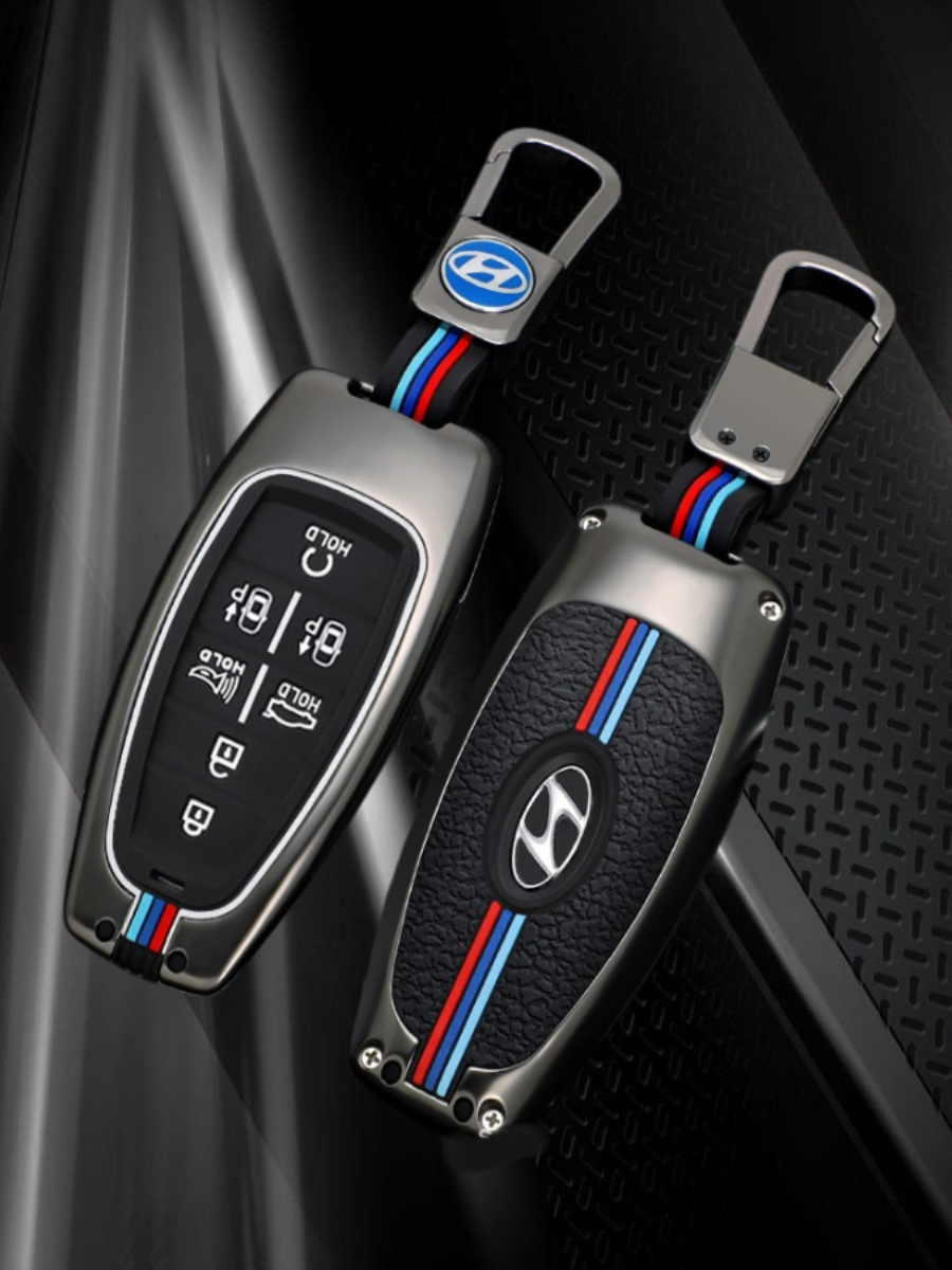 Чехол для смарт ключа Hyundai 7 кнопок (черный нюд)