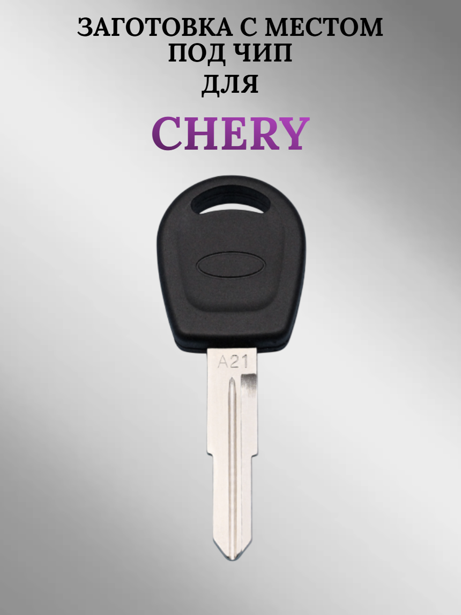 Заготовка с местом под чип для Chery А21 (1 шт.) 
