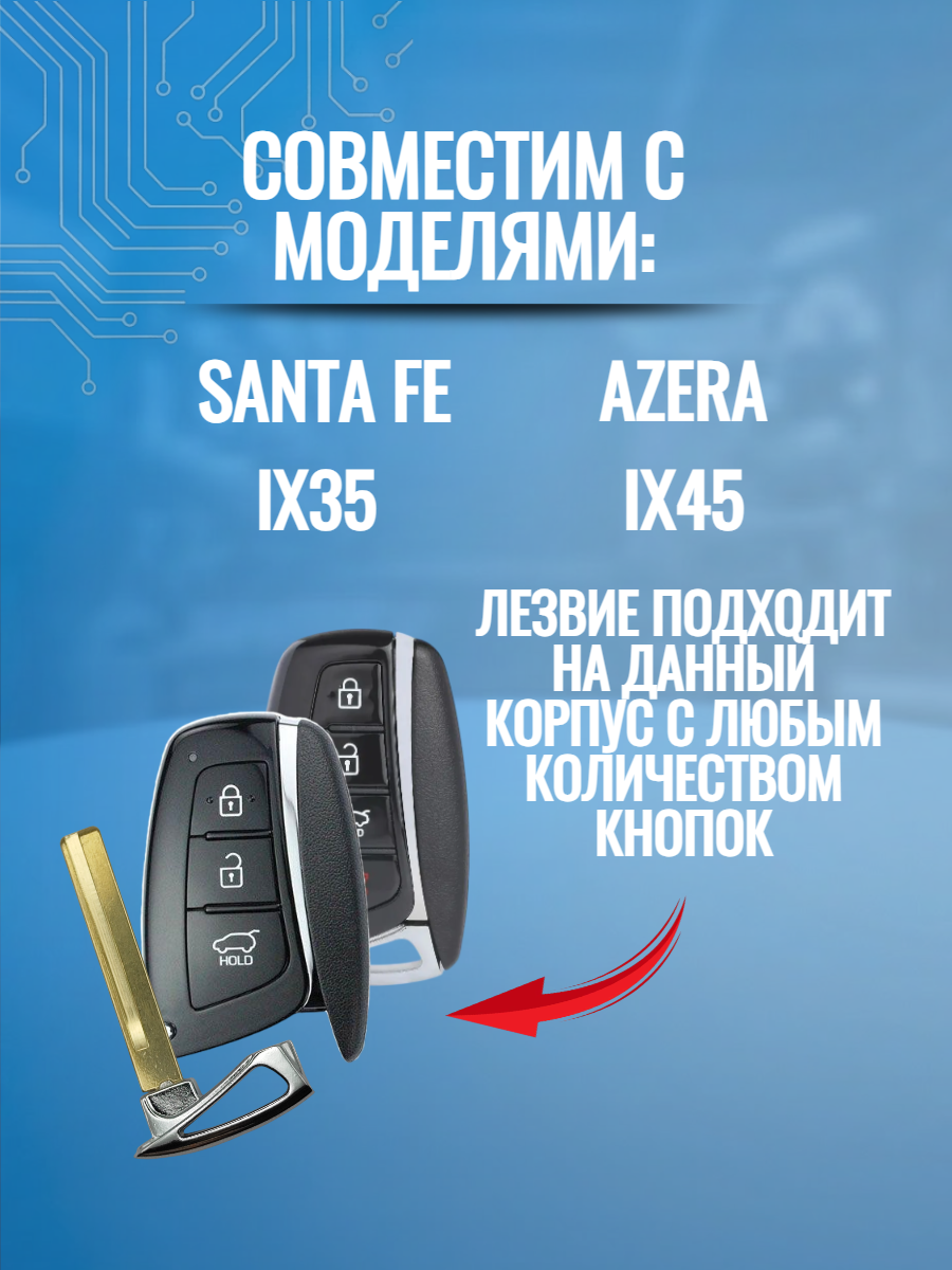 Лезвие смарт ключа HY20 для HYUNDAI Хендай