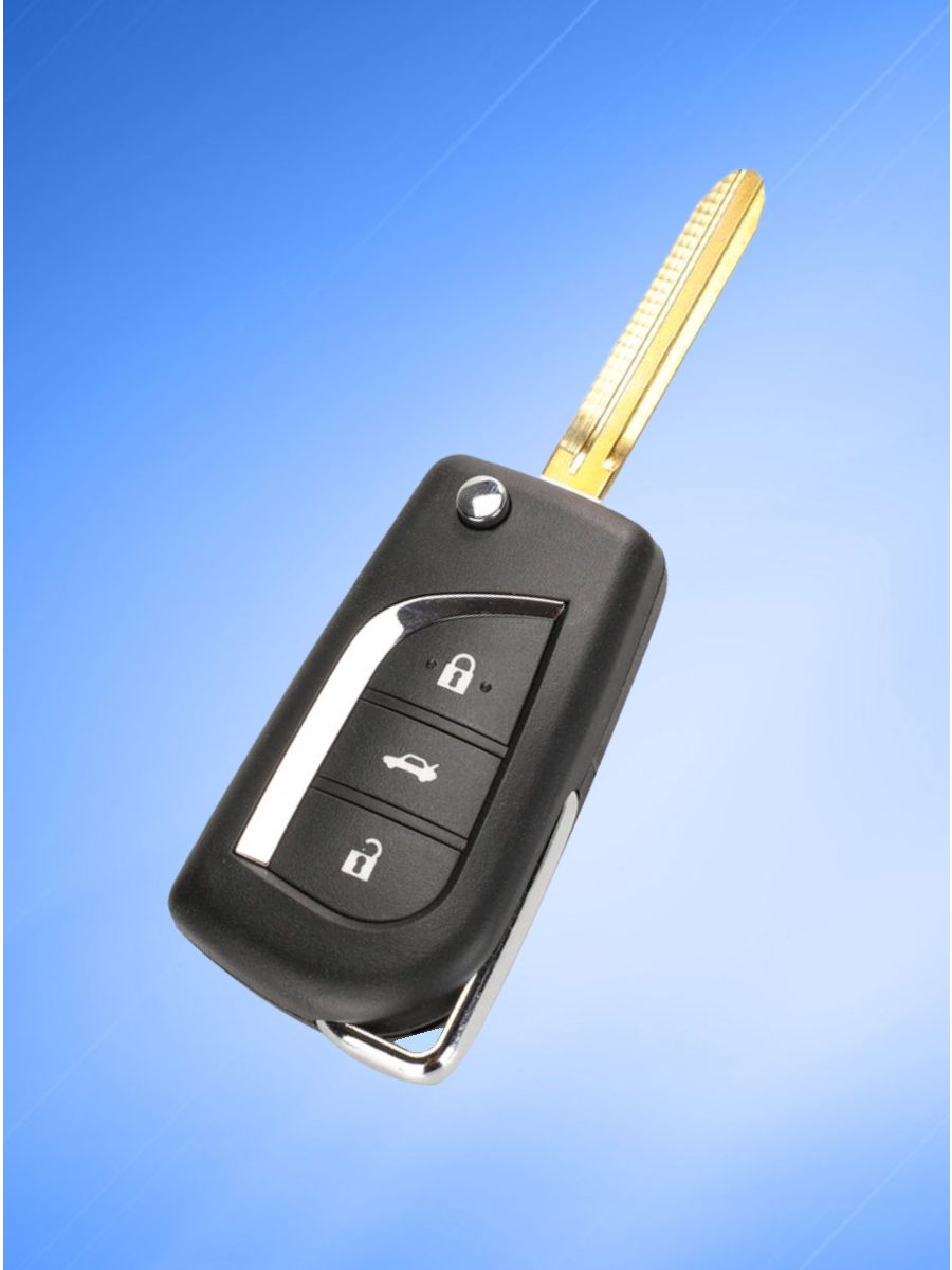 Корпус выкидного ключа с 3 кнопками лезвие TOY43 для Toyota, батарейка CR1620