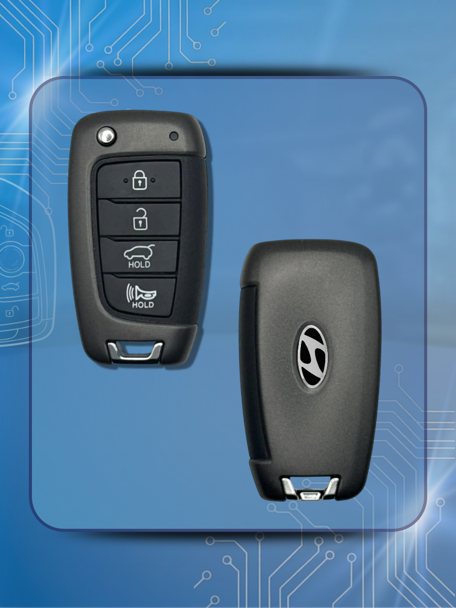Корпус выкидного ключа с 4 кнопками для Hyundai/ Хендай Solaris / Elantra / Accent / Tucson