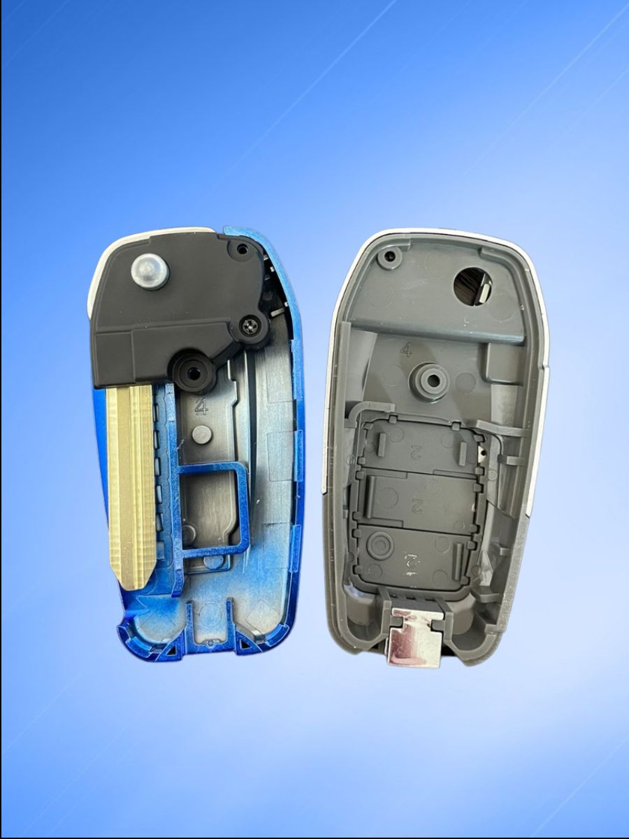 Корпус выкидного ключа с 3 кнопками лезвие TOY43 для Lexus, Синий