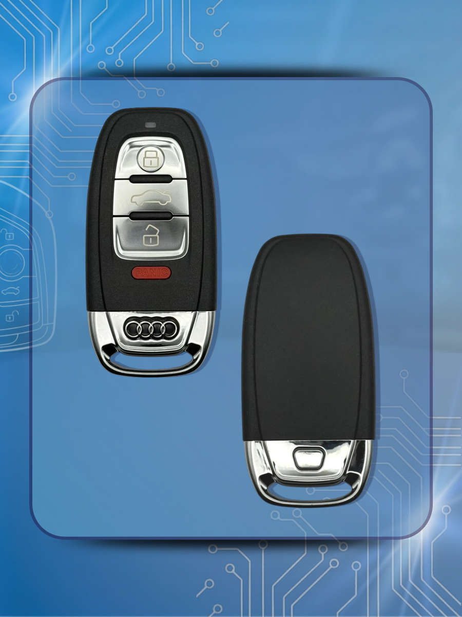 Корпус смарт ключа с 3+Panic! кнопками и логотипом лезвие HU66 для Audi