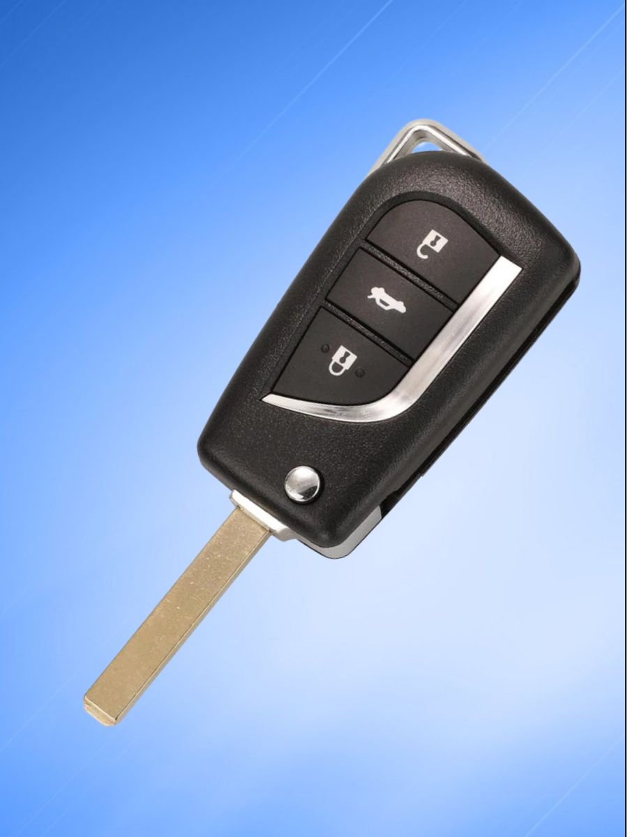 Корпус выкидного ключа с 3 кнопками лезвие VA2 для Toyota, батарейка CR1620