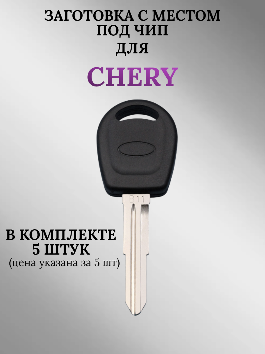 Заготовка с местом под чип для Chery B11 (5 шт.) 