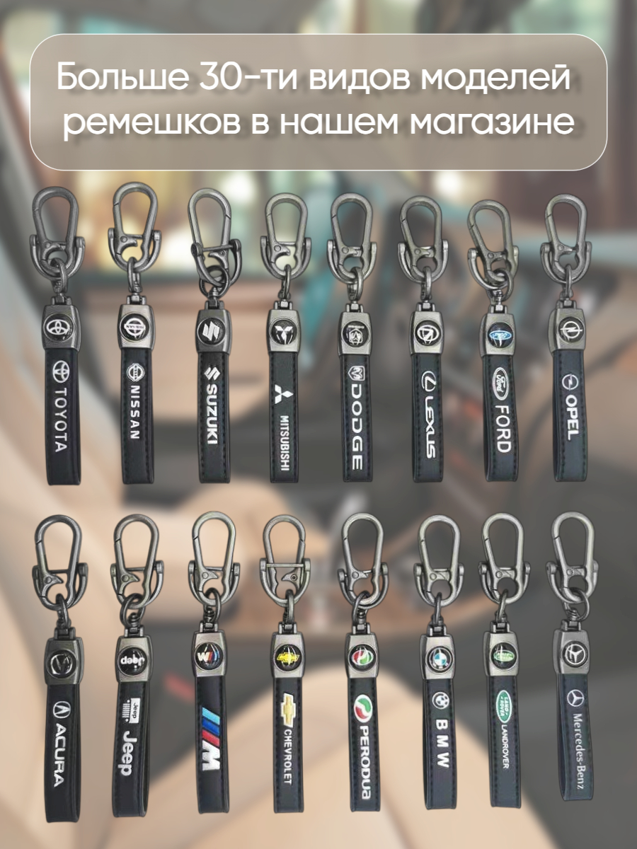 Брелок-карабин для автомобильных ключей Форд (чернильный)