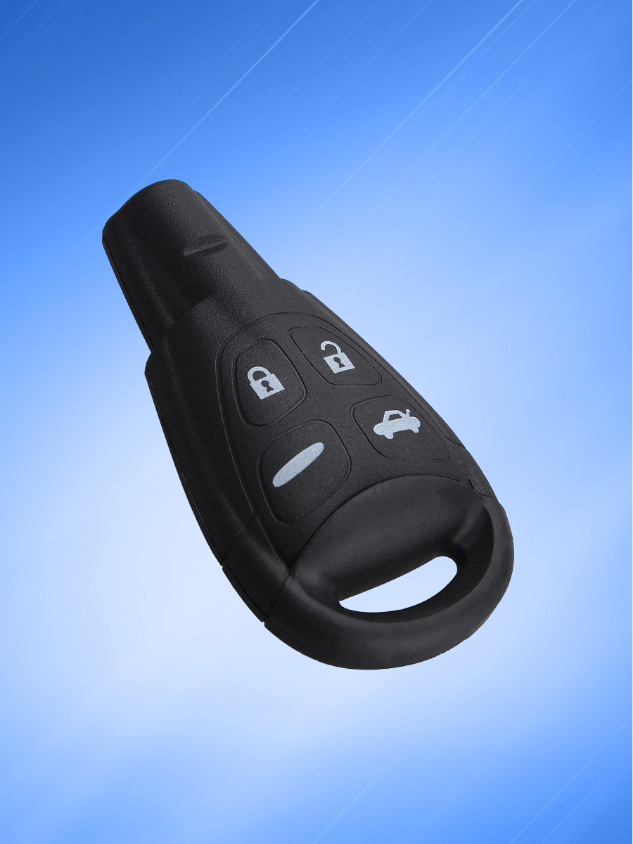 Смарт ключ зажигания для Saab Сааб (RK01A) с 4 кнопками с частотой 315MHZ с лезвием HU100