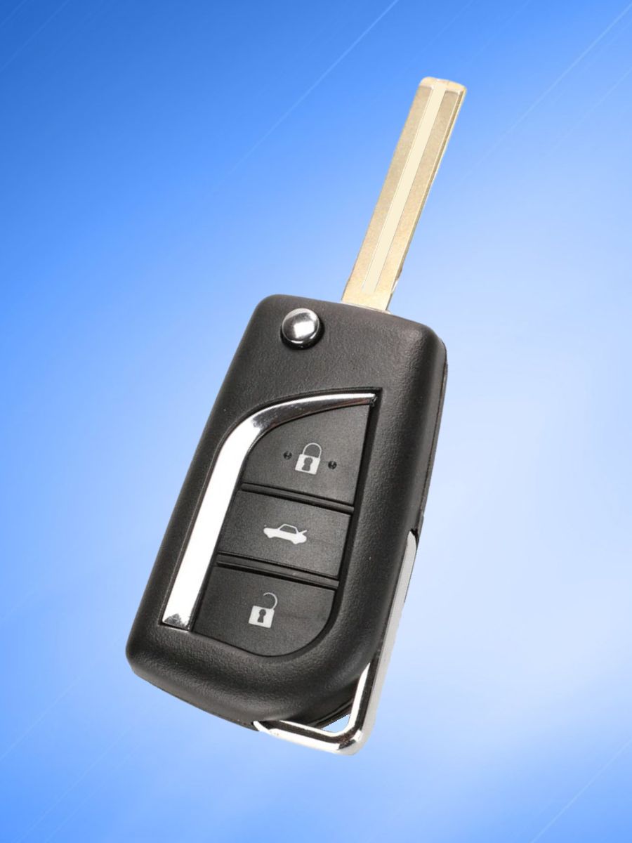 Корпус выкидного ключа с 3 кнопками лезвие TOY48 для Toyota, батарейка CR1620