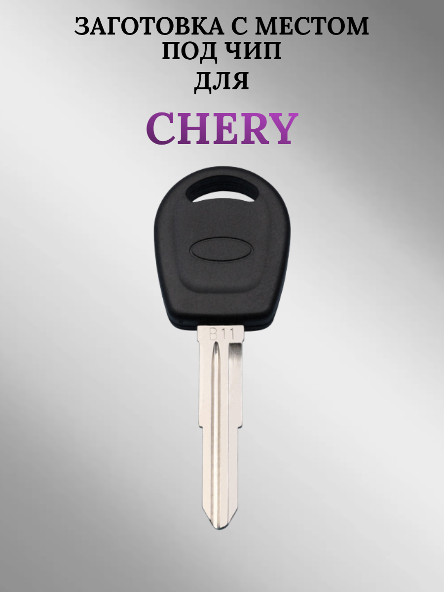 Заготовка с местом под чип для Chery B11 (1 шт.) 