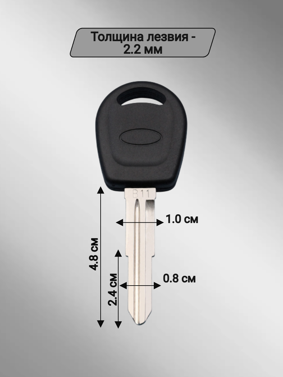 Заготовка с местом под чип для Chery B11 (5 шт.) 