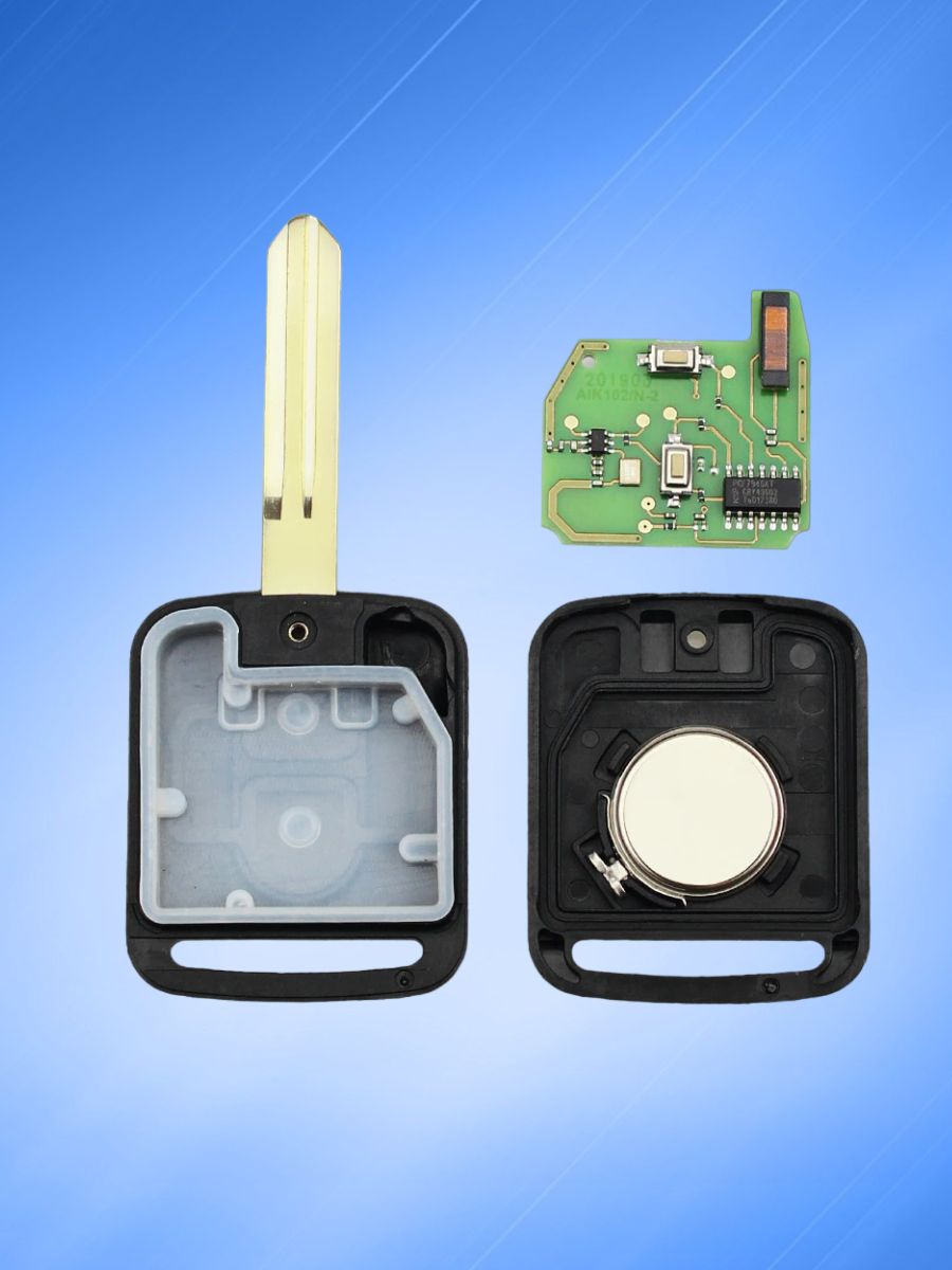 Простой ключ зажигания для Nissan с 2 кнопками с частотой 433 mhz и чипом ID46 PCF7946