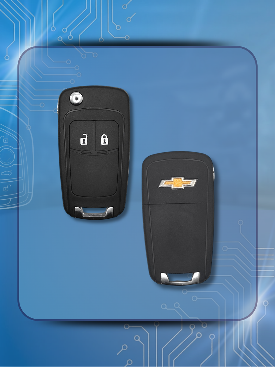 Корпус ключа для Шевроле Chevrolet (черный матовый)