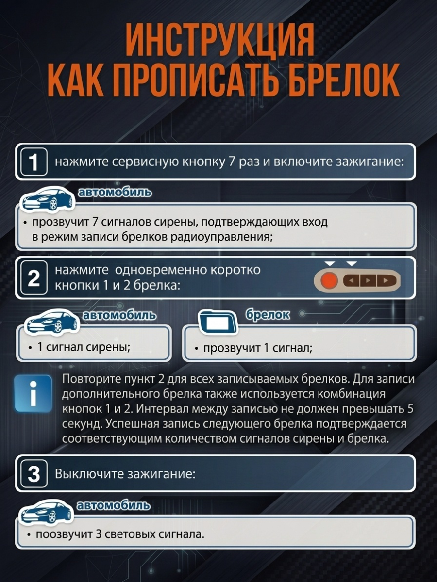 Пульт авто сигнализации Старлайн A93