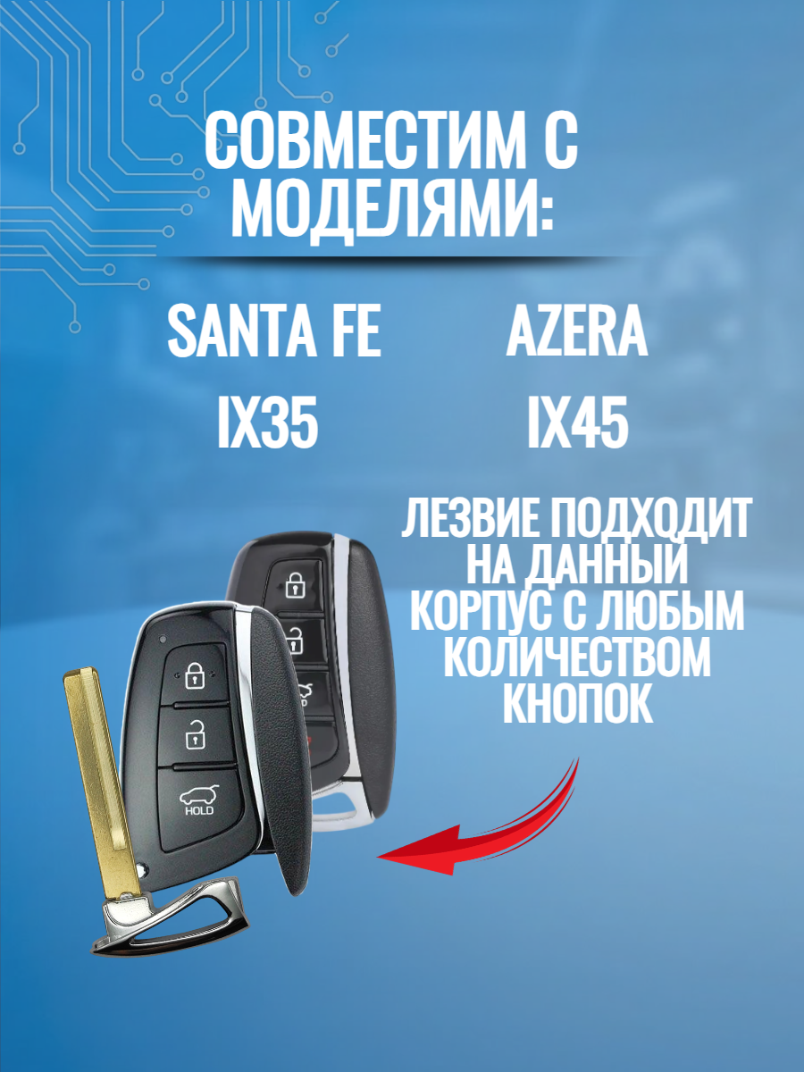 Лезвие смарт ключа HY20R для HYUNDAI Хендай